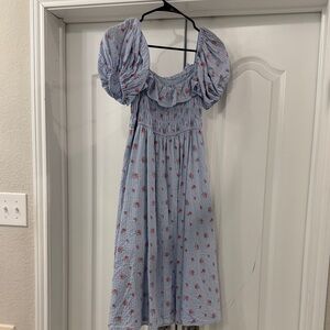 Amazon Blue Floral Women's Dress